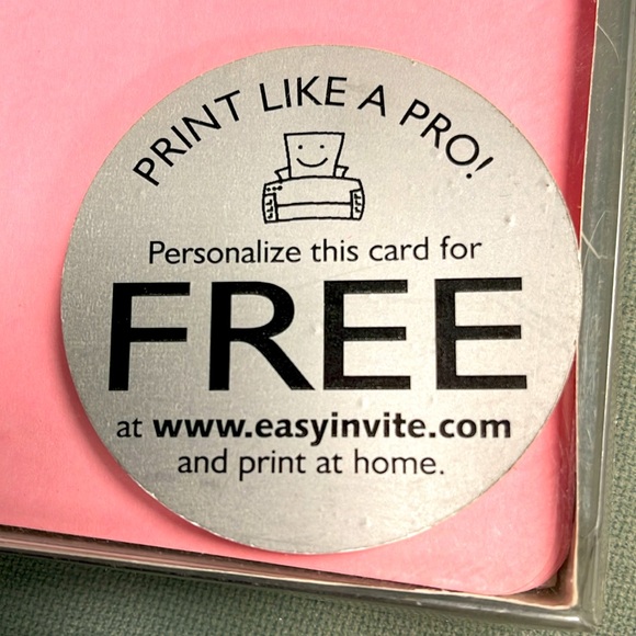 BNIB VINTAGE MODERN FLORAL & PINK PANEL INVITATIONS WITH POLKA RIBBONS 3 SETS/30 - Picture 4 of 8